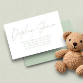 Moderne, pastellgrüne, handgeschriebene Display-Du Begleitkarte