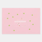 Moderne Pastellpink-Tennismatte Geschenkpapier Set (Vorderseite 3)