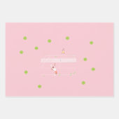 Moderne Pastellpink-Tennismatte Geschenkpapier Set (Vorderseite 2)
