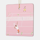 Moderne Pastellpink-Tennismatte Keramikornament (Links)
