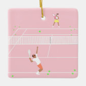 Moderne Pastellpink-Tennismatte Keramikornament (Vorderseite)