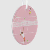 Moderne Pastellpink-Tennismatte Ornament (Vorderseite)
