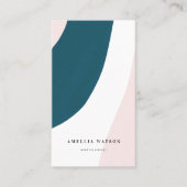 Moderne Pastellrosa-, aquamarine u. Visitenkarte (Vorderseite)
