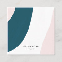 Moderne, pastellrosa, Aquamarine und weiße Pinsels