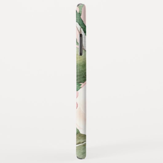 Moderne pastellrosa Aquarellfarben - Blume und Nam Case-Mate iPhone Hülle (Hinten/Rechts)