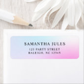 Moderne pastellrosa Cloud Nine Retun-Adresse (Insitu)