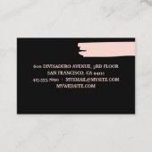 Moderne pastellrosa Girl Boss & Black Dots Visitenkarte (Rückseite)