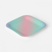 Moderne Pastellrosa-Mint-Purple-Gradient Pappteller (Gewinkelt)