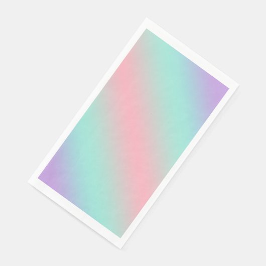 Moderne pastellrosa Minze lila Gradient Serviette (Ecke)