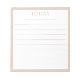 Moderne, pastellrosa Rahmen heute zu erledigen Notizblock
