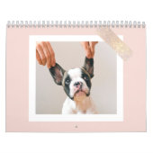 Moderne pastellrosa Rahmen | Persönliches Hundetea Kalender (Titelbild)