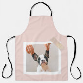 Moderne pastellrosa Rahmen | Persönliches Hundetea Schürze (Vorderseite)