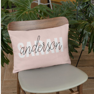 Moderne Pastellrosa-Schönheit Personalisierter Ihr Dekokissen