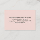 Moderne pastellrosa und gelbe Zitronen Muster Visitenkarte (Rückseite)