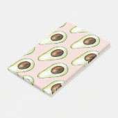 Moderne Pastellrosa und grüne Avocado-Muster Post-it Klebezettel (angewinkelt)