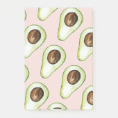 Moderne Pastellrosa und grüne Avocado-Muster Post-it Klebezettel (Vorderseite)