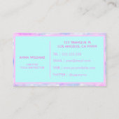 Moderne Pastellrosa-Wolken Visitenkarte (Rückseite)