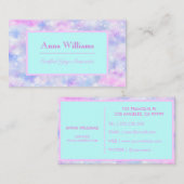 Moderne Pastellrosa-Wolken Visitenkarte (Vorne/Hinten)