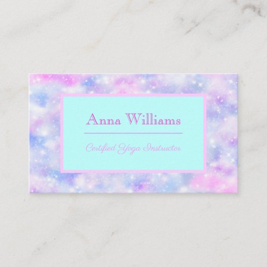 Moderne Pastellrosa-Wolken Visitenkarte (Vorderseite)