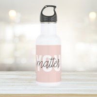 Moderne Pastellrosa You Matter Inspirationszitat