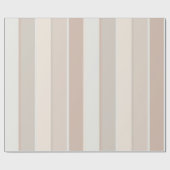 Moderne Pastellstreifen Blush Taupe Beige Geschenkpapier (Flach)