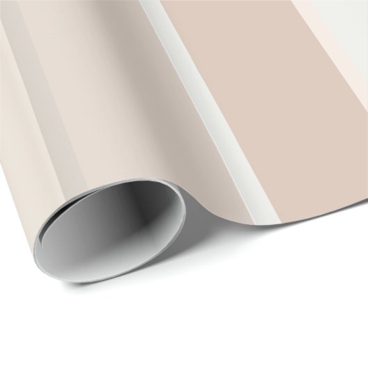 Moderne Pastellstreifen Blush Taupe Beige Geschenkpapier (Rolleneckpunkt)