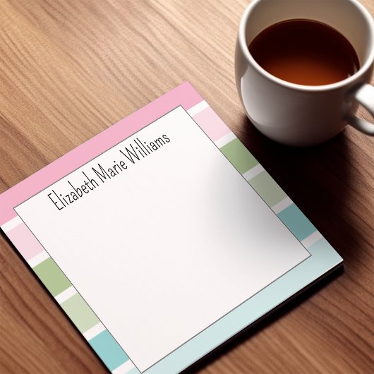 Moderne Pastellstreifen Post-it Klebezettel