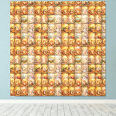 Moderne Patchwork-Muster-Collage Leinwanddruck (Insitu (Holzboden))