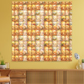 Moderne Patchwork-Muster-Collage Leinwanddruck (Insitu (Wohnzimmer))