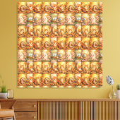 Moderne Patchwork-Muster-Collage Leinwanddruck (Insitu (Wohnzimmer))