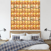 Moderne Patchwork-Muster-Collage Leinwanddruck (Insitu (Schlafzimmer))