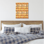 Moderne Patchwork-Muster-Collage Leinwanddruck (Insitu (Schlafzimmer))