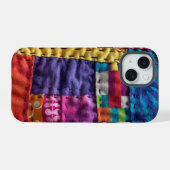 Moderne Patchwork-Quilt Handyhülle iPhone 15 Hülle (Rückseite (Horizontal))