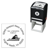 Moderne patriotische Virginia-Rücksendeadresse Permastempel (Beispiel)