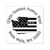 Moderne Patriotische Washingtoner Rücksendeadresse Permastempel (Design)