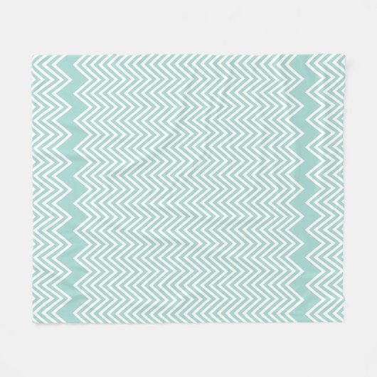 MODERNE PATTERN geometrisch Zickzack Babyminze grü Fleecedecke (Vorderseite (Horizontal))