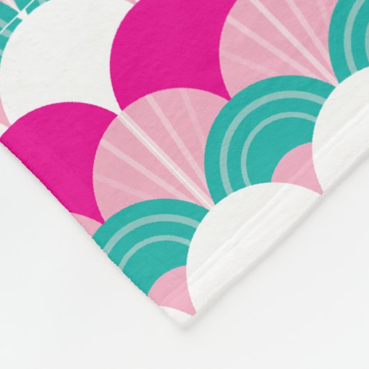 MODERNE PATTERN hübsche Jakobsmuschel Fleecedecke (Ecke)