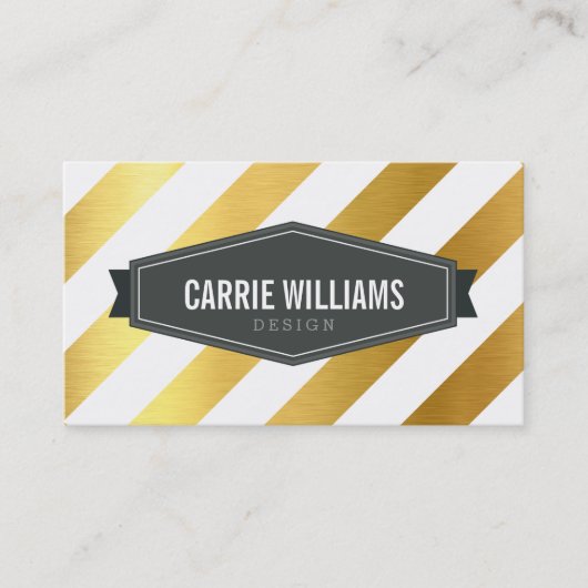 MODERNE PATTERN Kegelstreifen Abzeichen Logo Goldf Visitenkarte (Vorderseite)