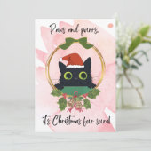 Moderne Päuse und Purrusweihnachtliche Einladung (Stehend Vorderseite)