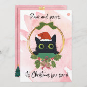 Moderne Päuse und Purrusweihnachtliche Einladung (Vorne/Hinten)