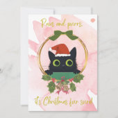 Moderne Päuse und Purrusweihnachtliche Einladung (Vorderseite)