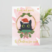 Moderne Päuse und Purrusweihnachtliche Einladung (Stehend Vorderseite)