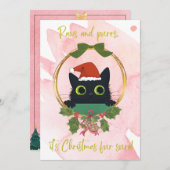 Moderne Päuse und Purrusweihnachtliche Einladung (Vorne/Hinten)