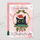 Moderne Päuse und Purrusweihnachtliche Einladung (Vorne/Hinten)