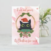 Moderne Päuse und Purrusweihnachtliche Einladung (Stehend Vorderseite)