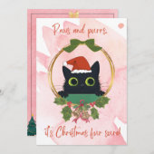 Moderne Päuse und Purrusweihnachtliche Einladung (Vorne/Hinten)