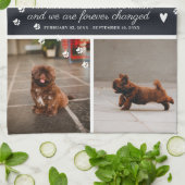 Moderne Päw druckt Personalisiertes Pet-Memorial-F Geschirrtuch (Gefaltet)