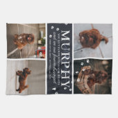 Moderne Päw druckt Personalisiertes Pet-Memorial-F Geschirrtuch (Horizontal)