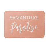 Moderne Peach Bath Mat Badematte (Vorderseite)