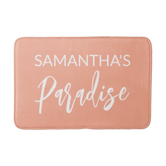 Moderne Peach Bath Mat Badematte (Vorderseite)